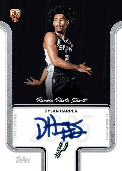 Dylan Harper Rookie Photo Shoot autograph from 2025-26 Topps Basketball