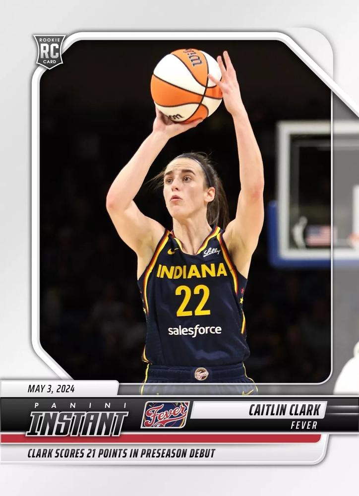 2024 Panini Instant Caitlin Clark WNBA Rookie Card #1 Serial Numbered #/8646