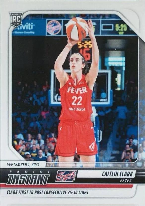 2024 Panini Instant Caitlin Clark WNBA Rookie Card #195 Serial Numbered #/11436