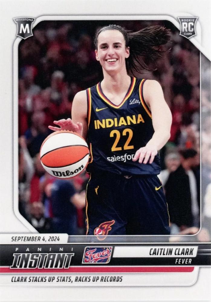 2024 Panini Instant Caitlin Clark WNBA Rookie Card #198 Serial Numbered #/15219